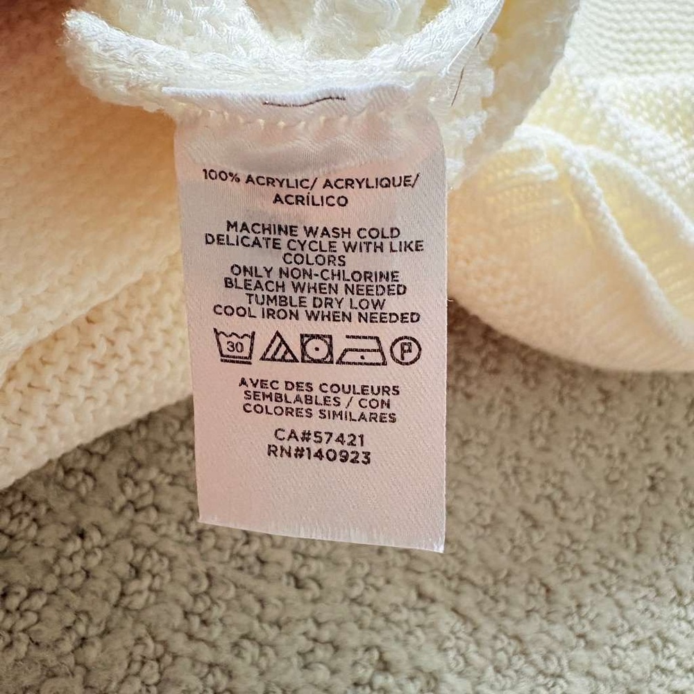LOFT White Knit Short-Sleeve Pullover Top - Picture 8 of 8